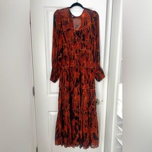 NWT FARM Rio Long Sleeve Dress Giraffe Print Dress